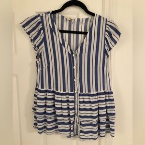 Short sleeve a-line blouse
